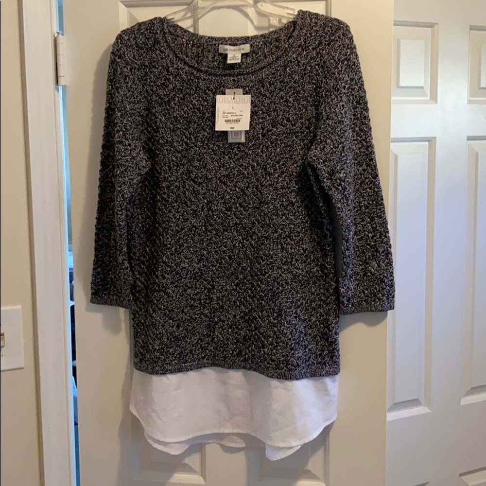 New Liz Claiborne 3/4 sleeve sweater shirt